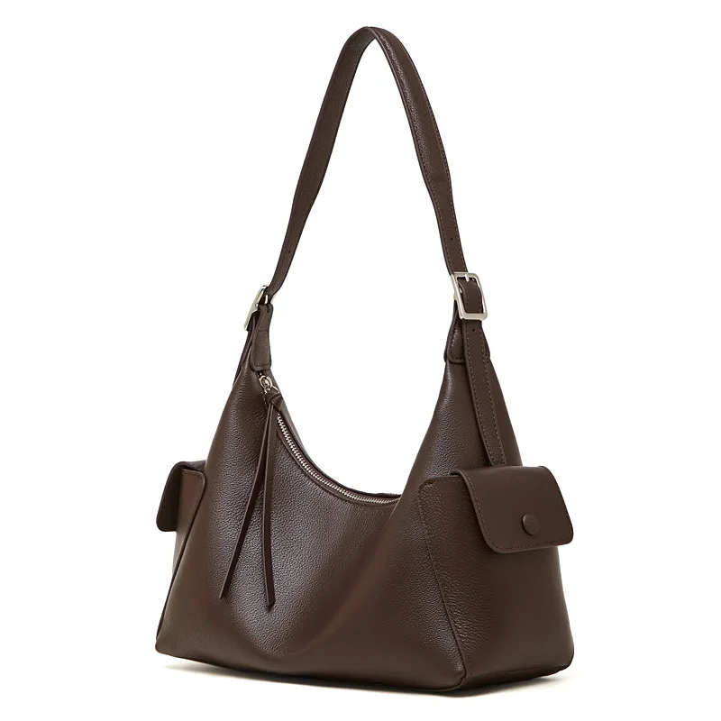 YANATARI underarm cowhide Genuine leather handbags women vintage shoulder bag female crossbody bags luxury high quality 2026