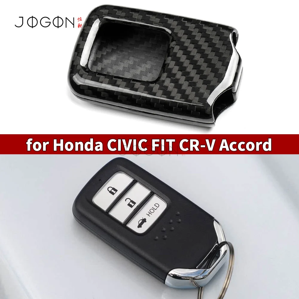 

Real Carbon Fiber Key Case Fob Shell Cover Exterior Accessories For Honda CR-V CRV Civic Type R HRV FK8 2017-2020