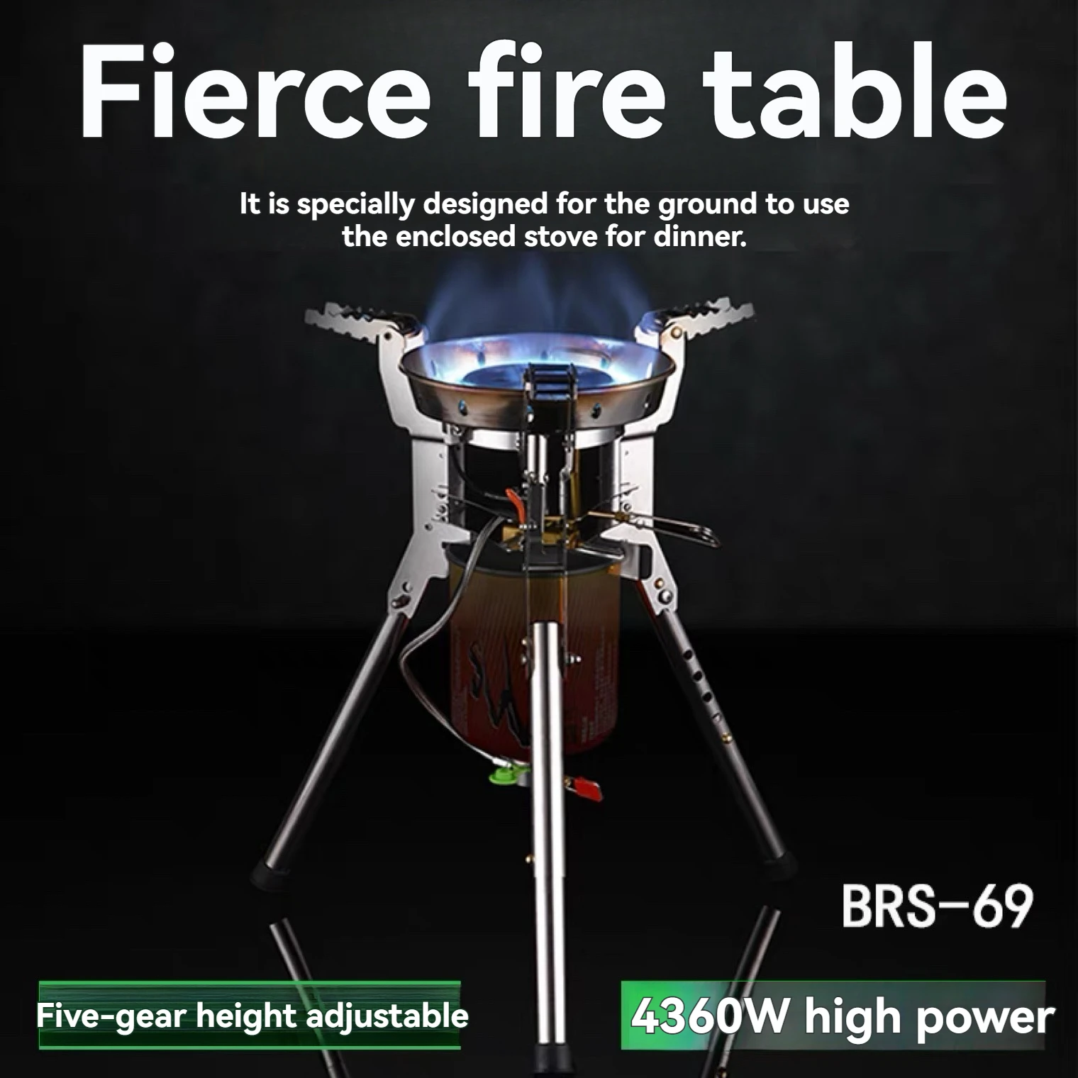 BRS-69A 고화력 스토브 8400W 야외 가스 스토브 접이식 캠핑 버너 스토브 피크닉 요리용 프로판 스토브 버너 스탠드