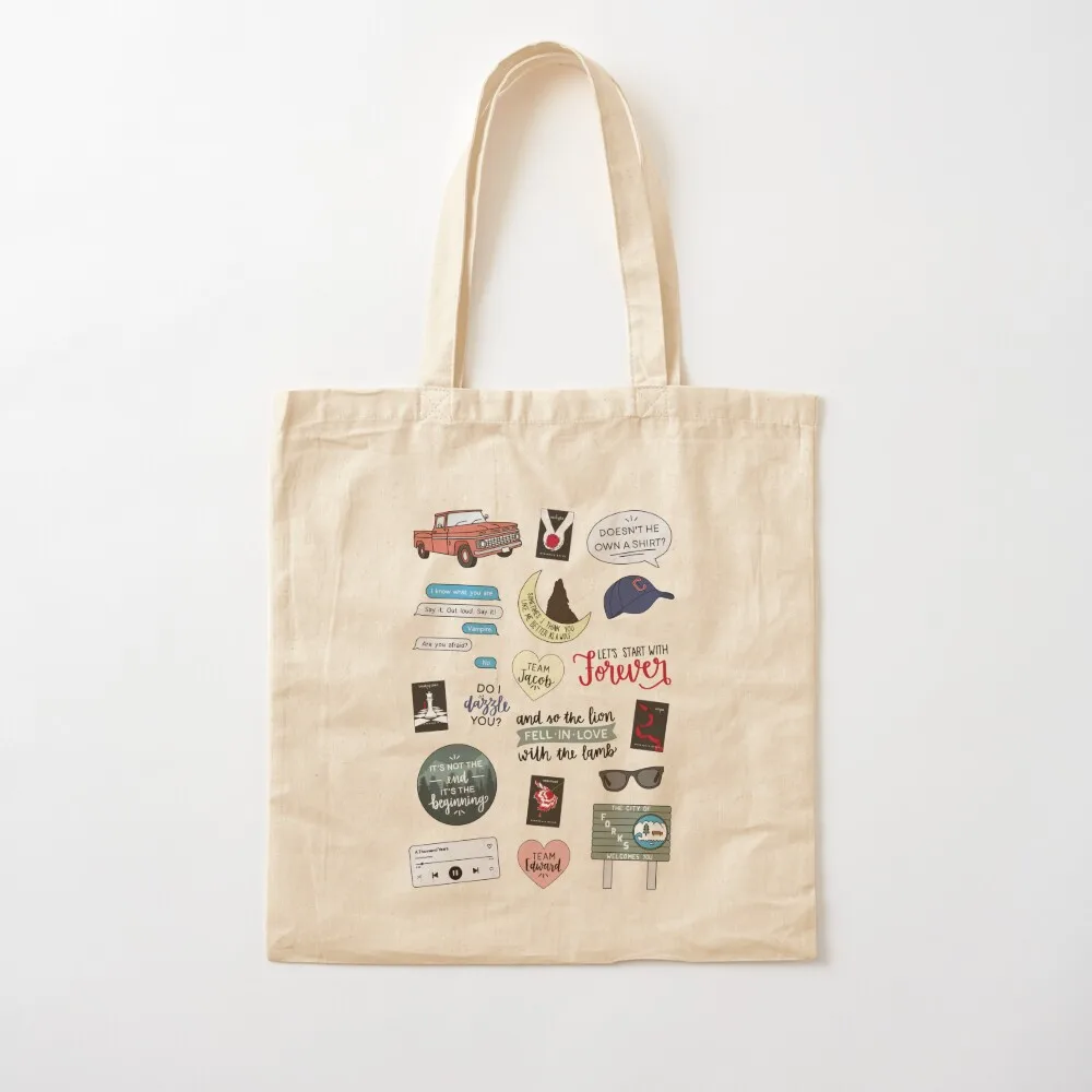 Twilight Movie and Book Art Tote Bag tote bag screen Portable shopping bag Canvas