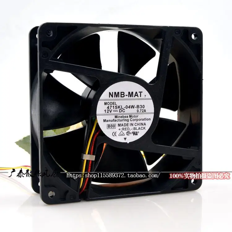 

НОВЫЙ ОРИГИНАЛЬНЫЙ 4715KL-04W-B30 12 В 0,72 А 12038 120x120x38 мм Охлаждающий ВЕНТИЛЯТОР РАДИАТОР