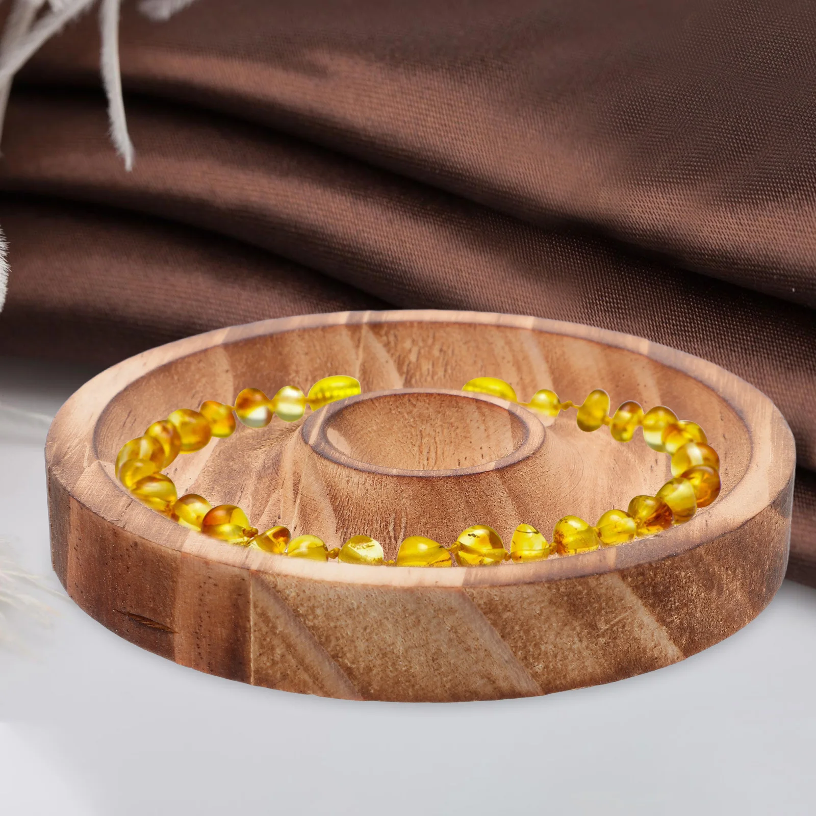 

Wooden Jewelry Tray For Rings Bracelets Bangles Display Smooth Craft Minimalist Organizer Storage Decorative Holder