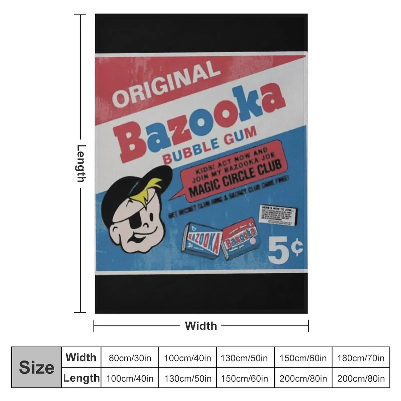 bubblegum bazooka Throw Blanket Personalized Gift Nap Hairy Blankets