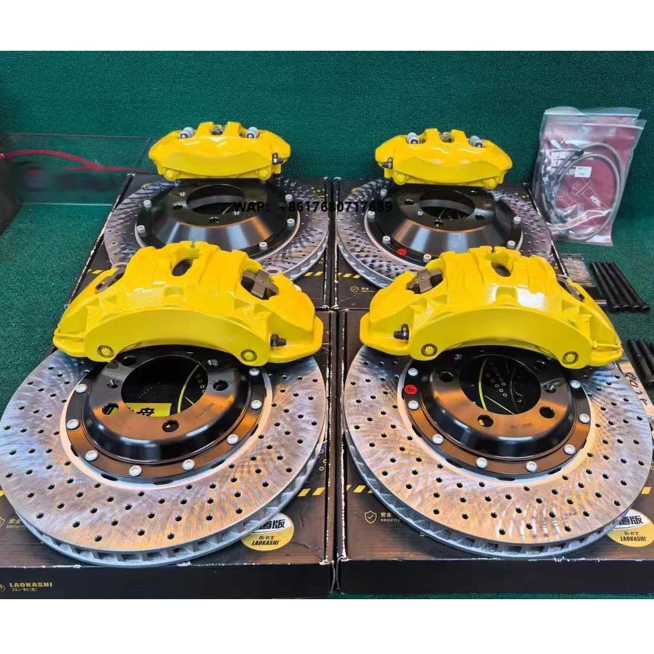 

Aftermarket Brake Carbon ceramic Disc Caliper set 6-piston front 4-piston Rear Forged aluminum alloy Caliper for Cayman