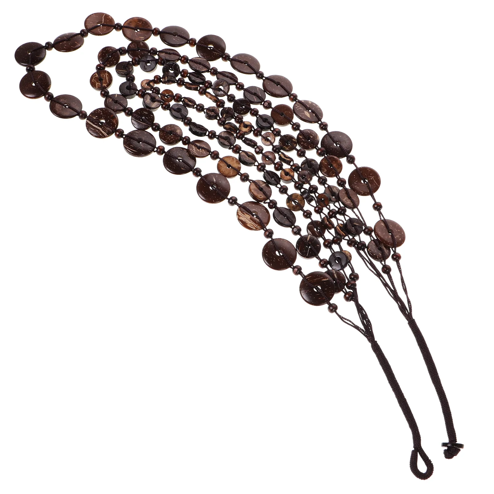 

Wooden Bead Necklace Handmade Vintage Style Natural Materials Jewelry for Women Girls Brown Beaded Necklace Fall Jewelry