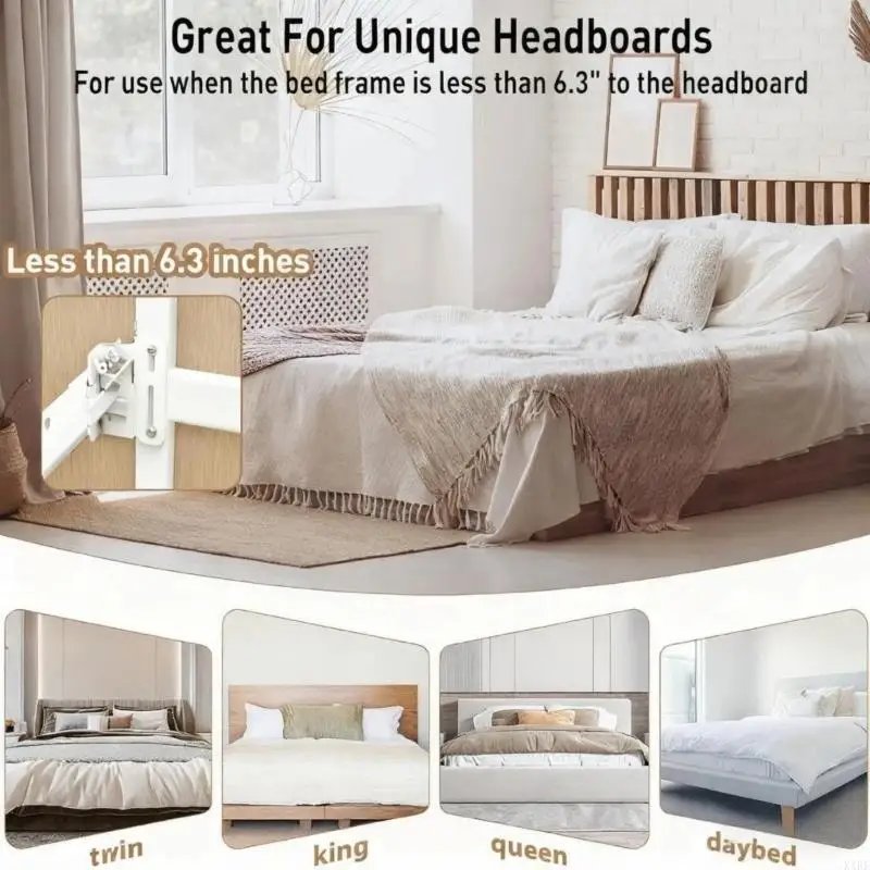 Metal Bedstead Bedframe Parenthesis Vertical Conversion Plate White Modifiable Tool Complimentary Installation Strong For KXRE