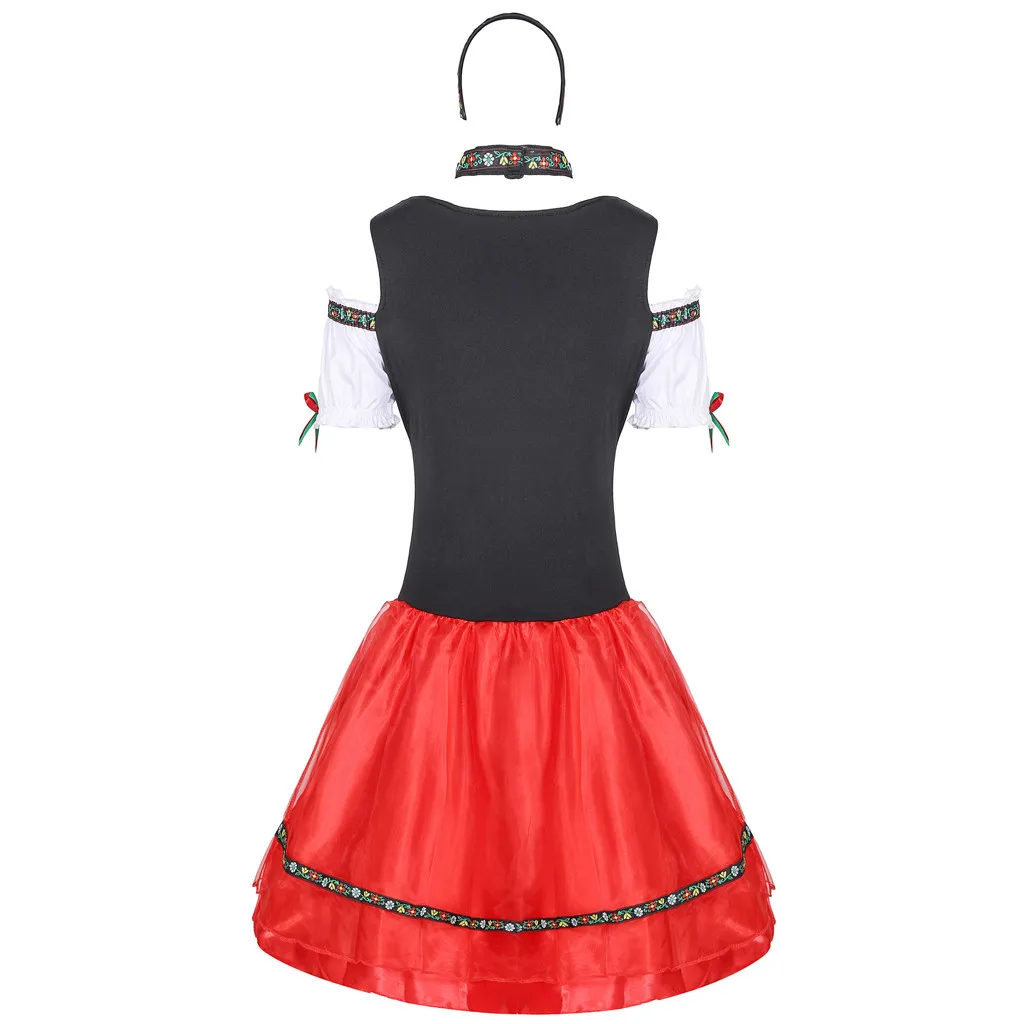 Carnevale Oktoberfest Dirndl Costume Dress donna germania Beer Maid Tavern Wench cameriera Outfit Cosplay Halloween Fancy Party