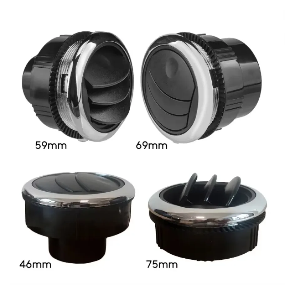 Universal Car Air Conditioner Deflector Outlet Round Air Vent Ducting Cover Outlet A/C Grille Deflector for RV Bus Truck Boat