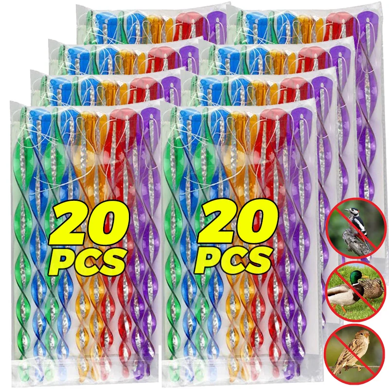 

Anti Pigeon Bird Repeller Reflective Stick Scare Bird Wind Hanging Decor Rotating Rod Garden Birds Away Scarer Pest Control Tool