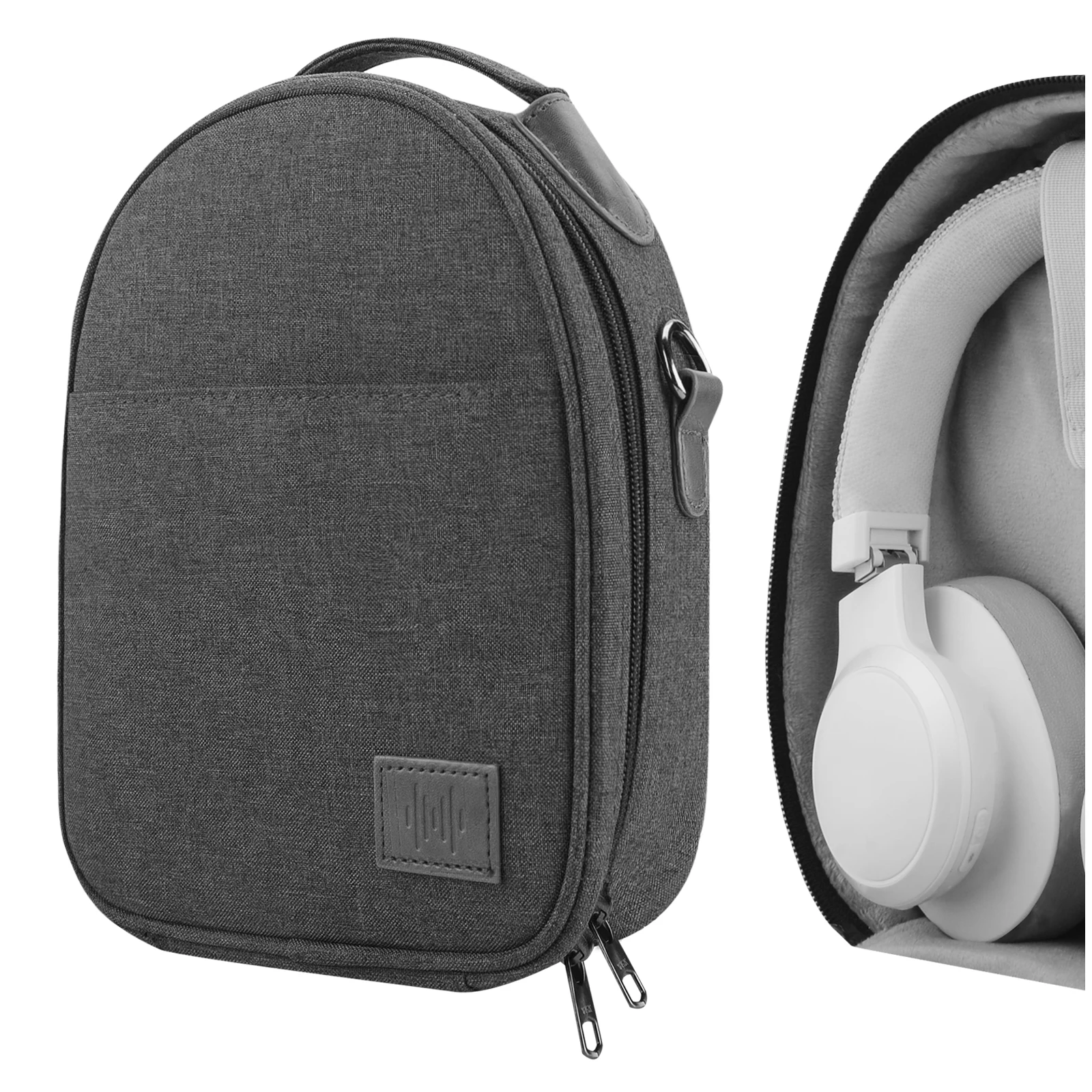 

Geekria Headphone Pouch Compatible with JBL Tune770NC, TUNE750NC, Tune 570BT, Sennheiser Momentum 4 Leak, PXC 550II Case (Grey)