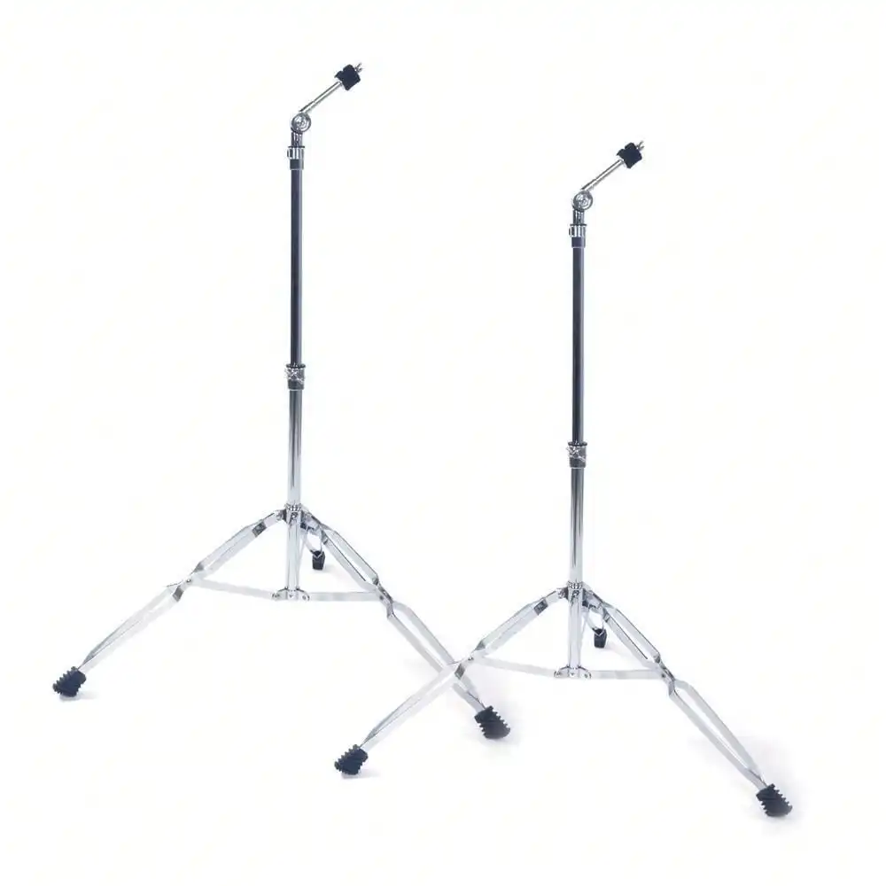 2 Pcs Straight Cymbal Stand Drum Hardware Percussion Mount Holder Set