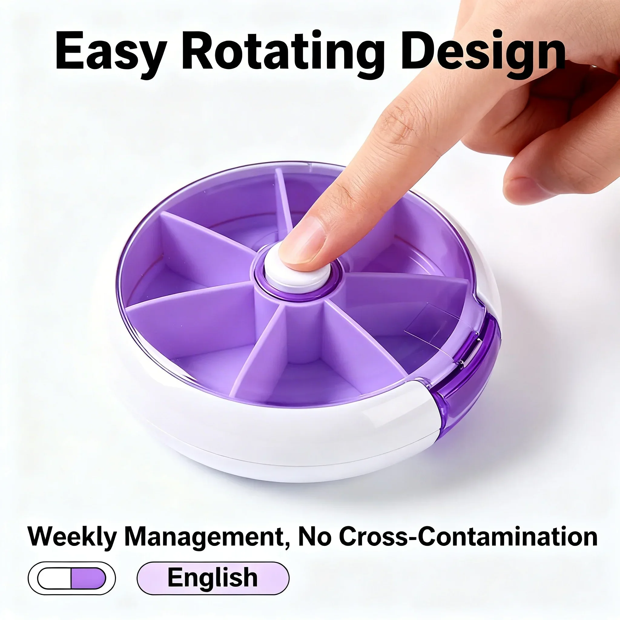

1PC Foldable Weekly Pill Box 7 Days Travel Medicine Holder Tablet Storage Case Container Dispenser Organizer for Travel