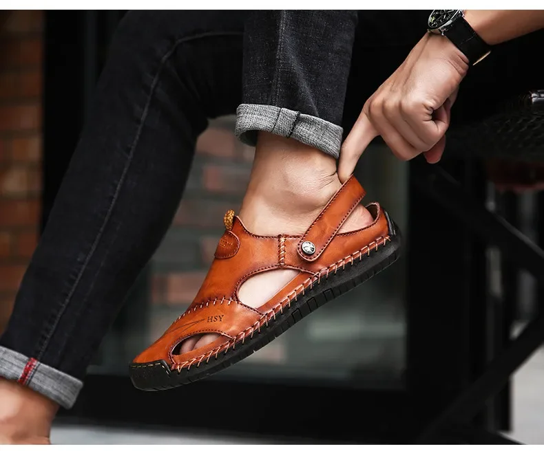 

Classic Roman Sandals 2025 Slipper Outdoor Sneaker Beach Rubber Flip Flops Men Water Trekking Summer Men Leather