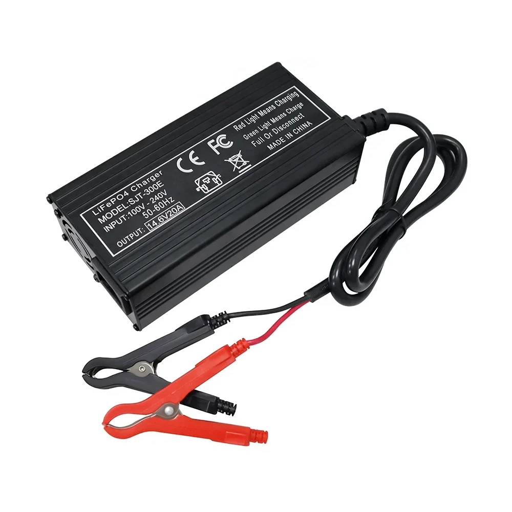 14.6V 20A Smart Lifepo4 Charger 110-220V 4S 12V 17A Charger For Lithium iron Phosphate Battery Pack XT60 XT90 Alligator Clip