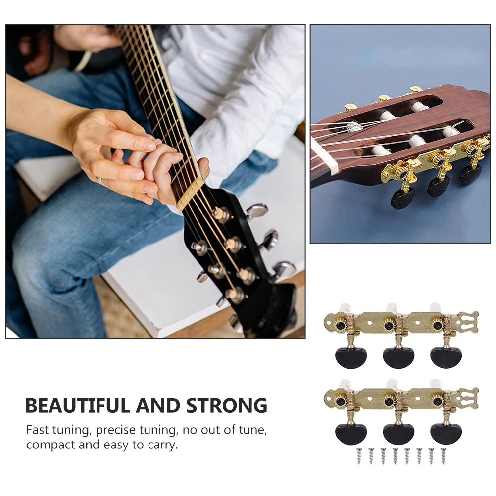 

1set Guitar Tuning Pegs Durable Tuning Pins Fast Accurate Pitch Repair Folk Guitar Accessories Easy Install Screws