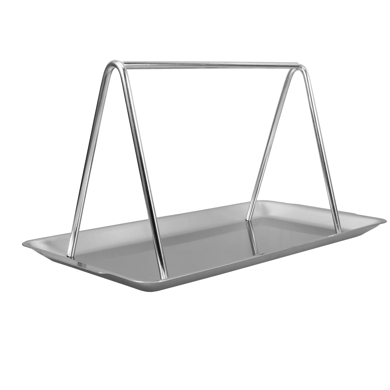 

Hanging Pork Rack Roasted Meat Stainless Steel Food Tray Dessert Plate Fried Chicken Serving Multifunctional Snack