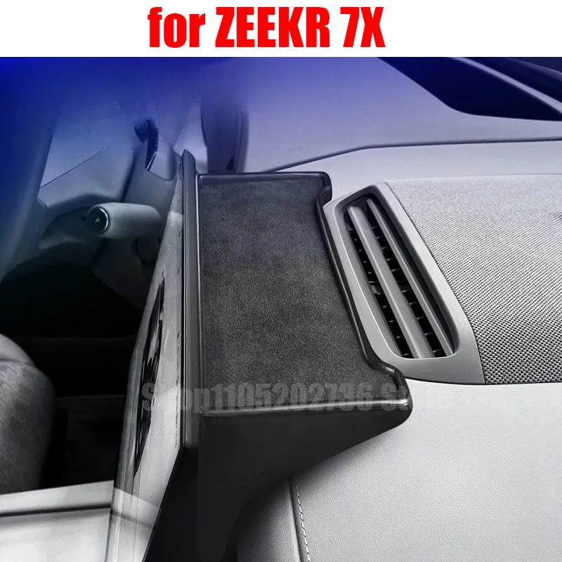

Dash Console Organizer Behind Screen Organizer for ZEEKR 7X 2025 2026 2024 Suede Magnetic Dashboard Storage Tray