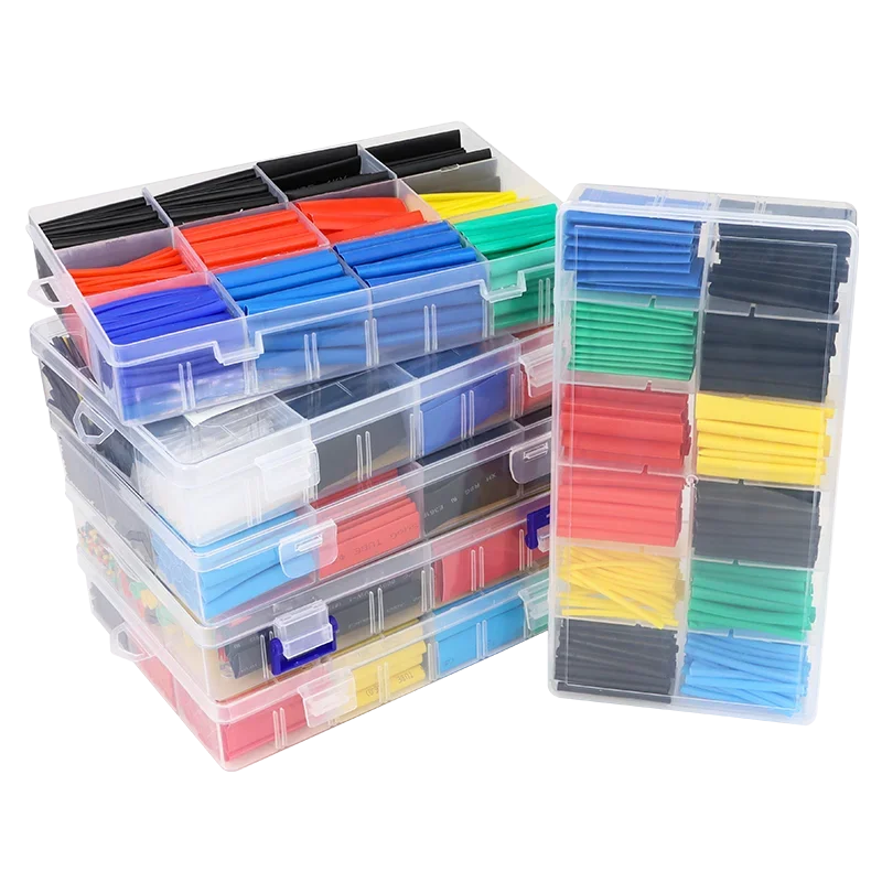 1/2/5Set Heat Shrink Tubing Wrapping kit 2:1 Shrinkable Wire Shrinking Wrap Tubing Wire Connect Cover Protection Sleeving