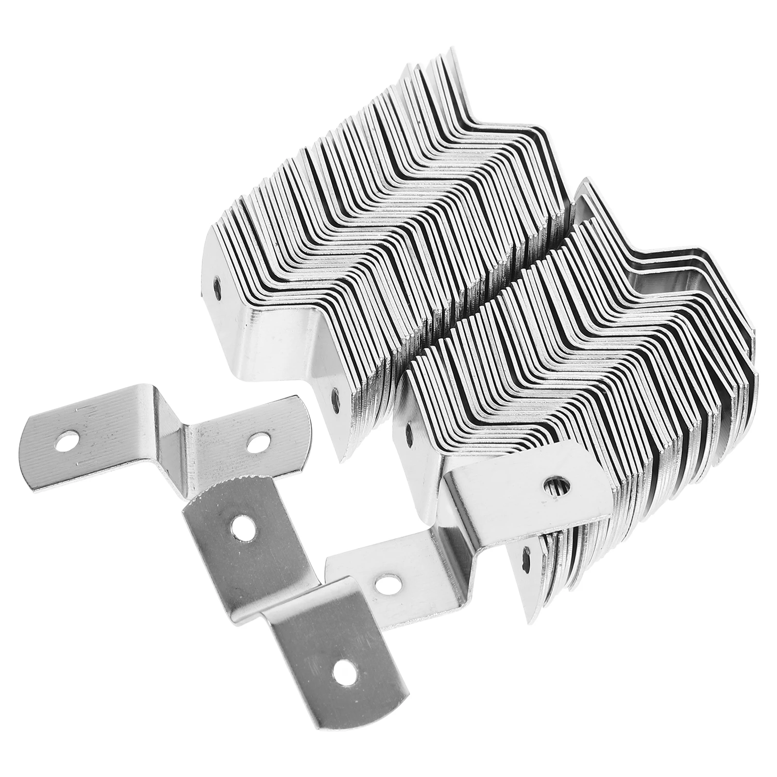 

100pcs Brackets Stainless Steel Picture Frame Offset Clips Picture Frame Braces Connecting Pieces Durability Versatile