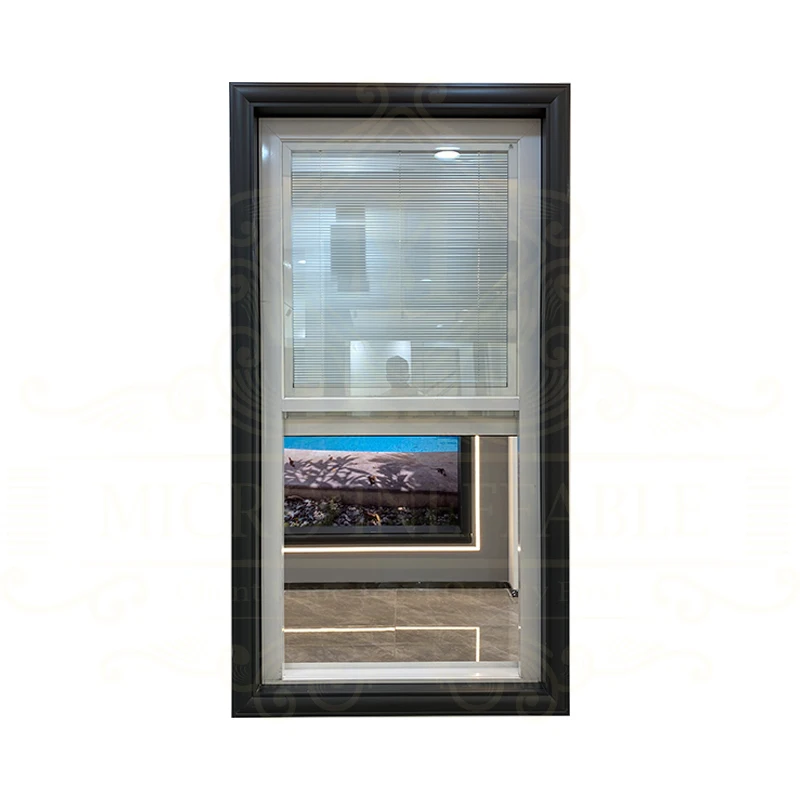 Ventana de aluminio colgante simple con obturador y vidrio templado de baja potencia, gran oferta