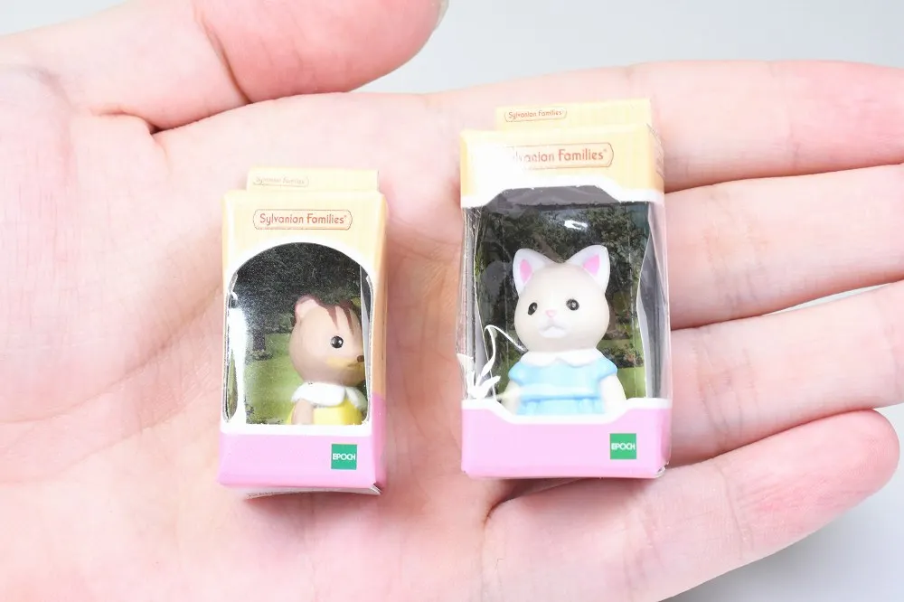 Tarlin capsule toys forest animals Families Figure Collection 5 cute Baby rabbit Squirrel panda cat girls mini box miniatures