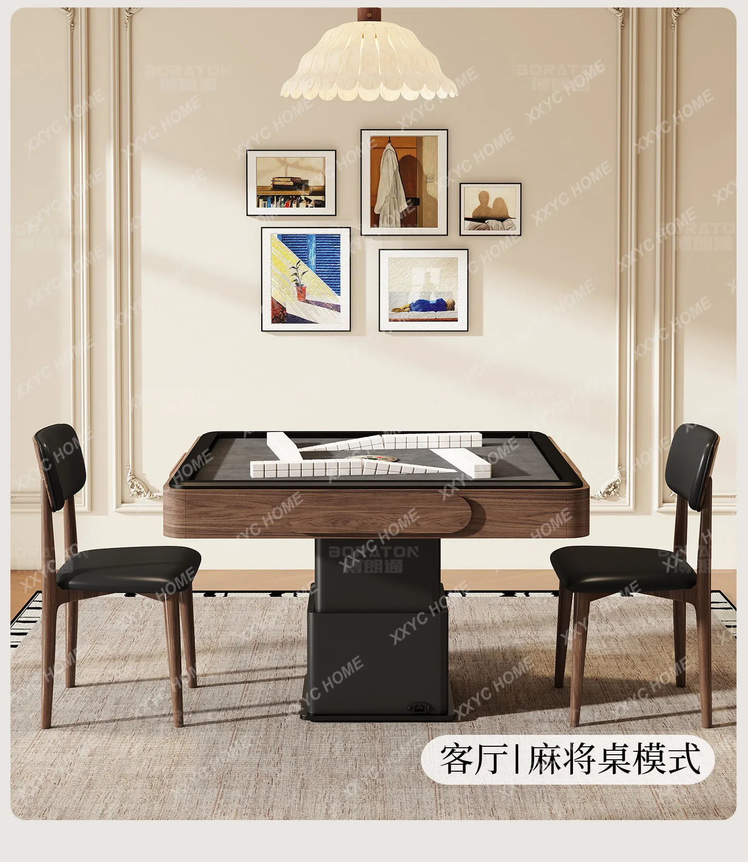 

Lifting mahjong table, coffee table, solid wood dining table, household automatic multi-functional mahjong machine