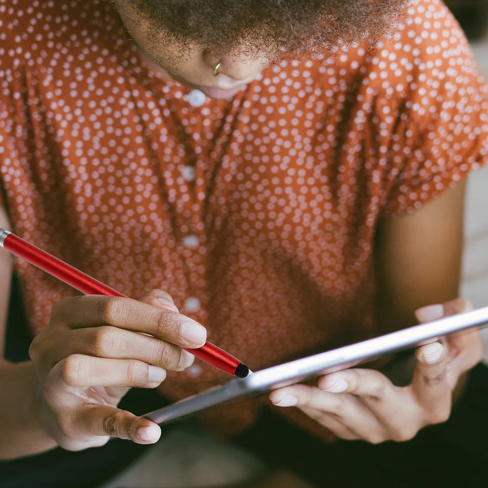 

4 шт., стилус для сенсорного экрана, двухсторонний эластичный наконечник, корпус из магниевого алюминиевого сплава для рисования заметок, вдохновение