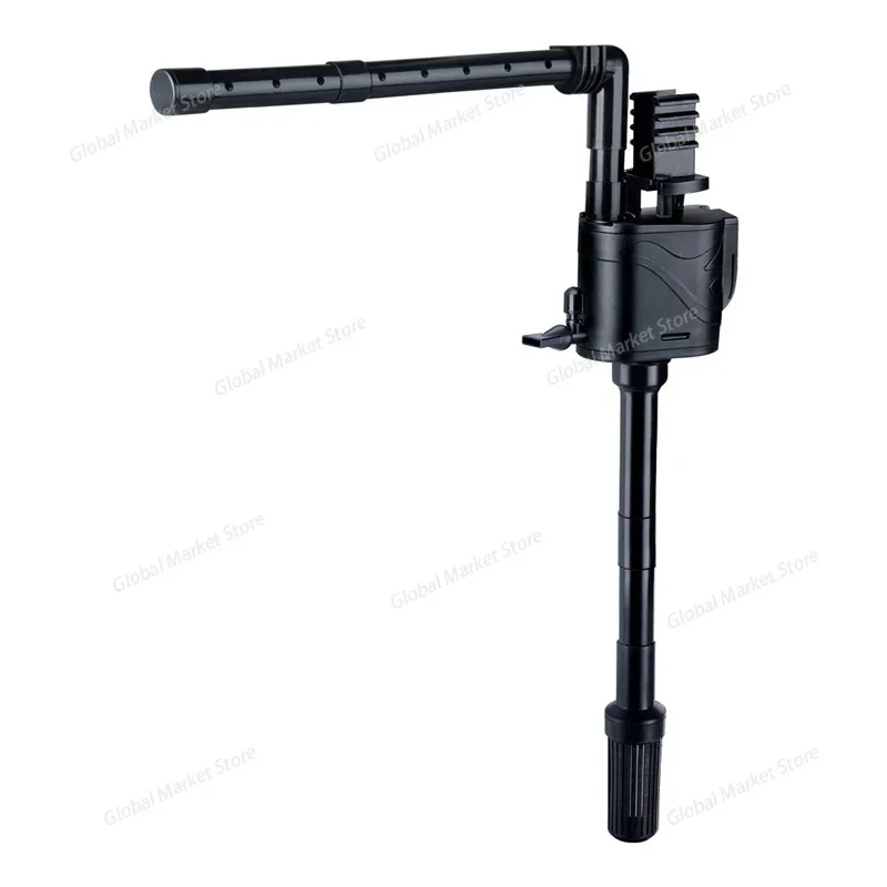 The three-in-one fish tank filter is equipped with a submersible pump for filtration, a universal silent built-in water pump