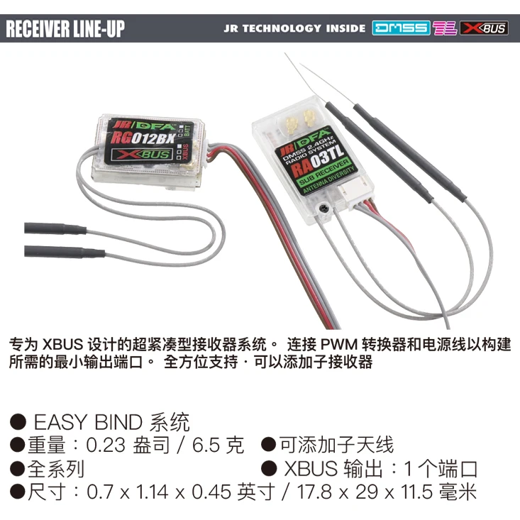 

JR PROPO RG012BX X.BUS MINI receiver DMSS2.4G receiving