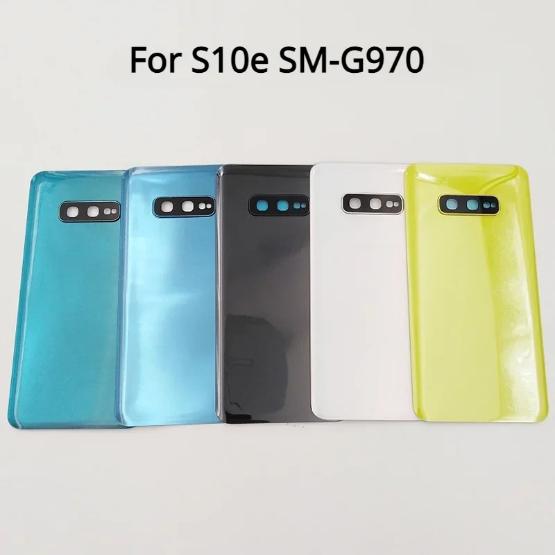 

Для Samsung Galaxy s10eСтеклянная задняя крышка sm-g970 g9700, крышка аккумулятора с объективом камеры