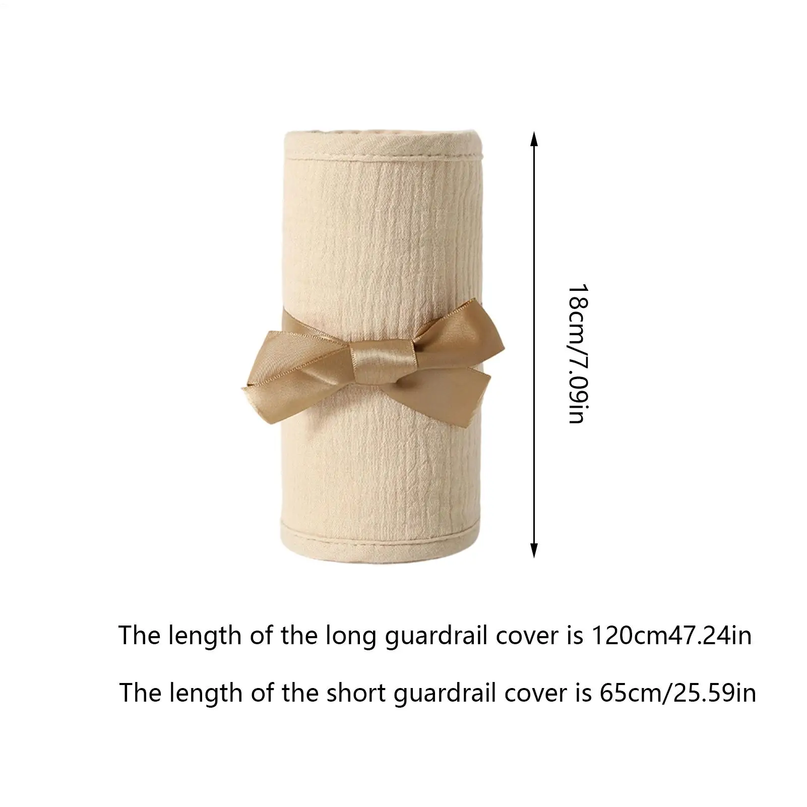 2PCS*2 Bed Rail Protector Breathable Cotton Edge Guard Cover Adjustable Bed Bumper Guard For Toddler Elderly Safety
