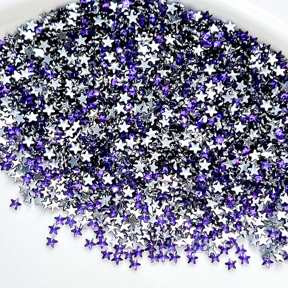 Halloween Colorful Shiny Star Resin Nail Charms 100Pcs Five-pointed Star DIY Nail Art Accessories for Press On Nails
