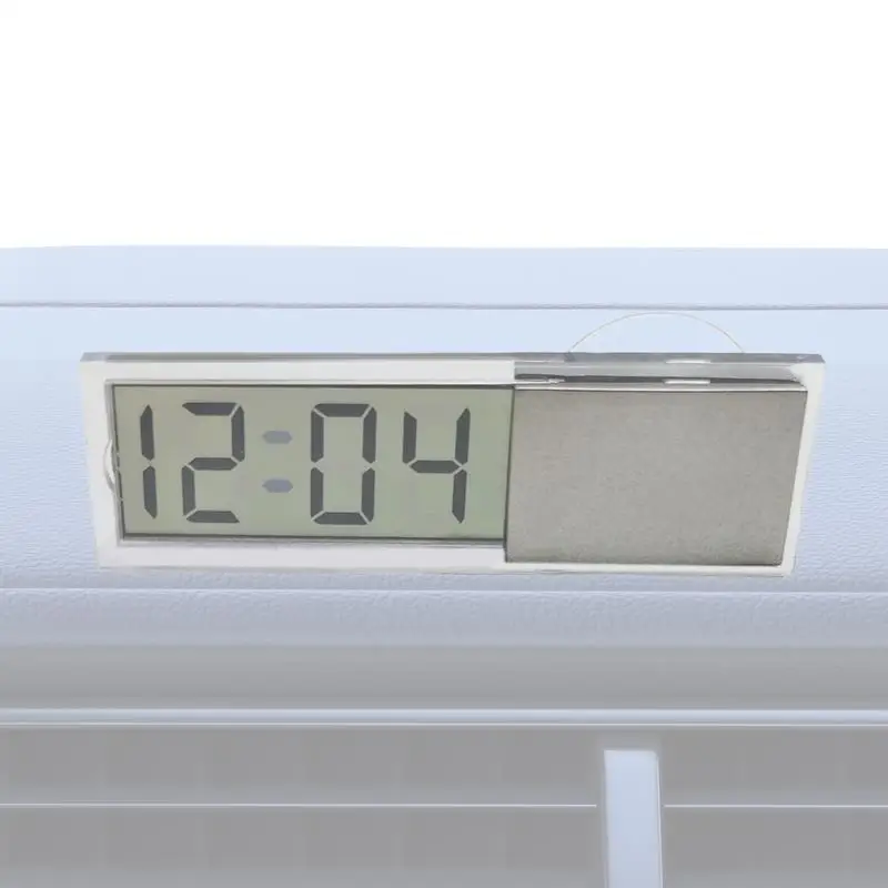 Clock For Car Digital Clock Battery Suction Cup Vehicle Clock Automotive Stick Watch Accurate Temperature Display Vehicle Clock