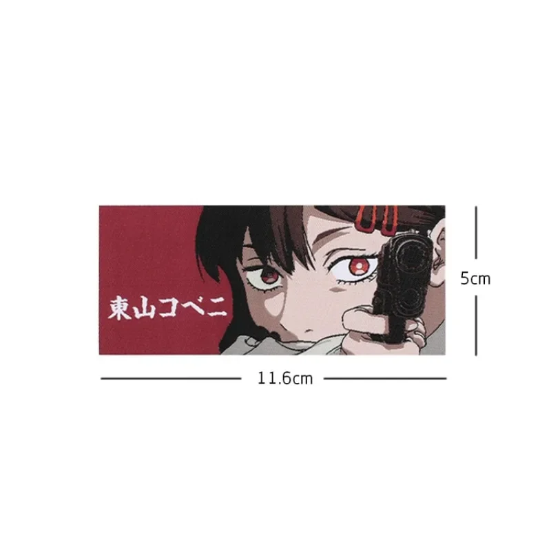 Chainsaw Man Anime Patch Higashiyama Little Red Woven Label Patches Demon Hunter Hook and Loop Tactical Military Backpack Badges