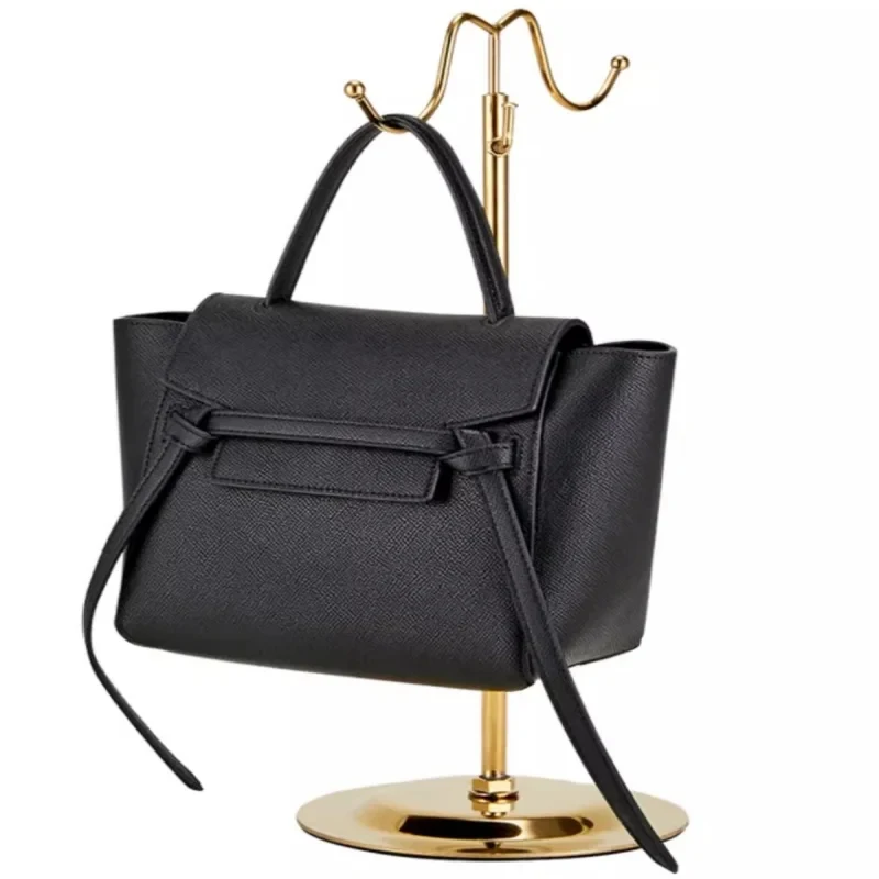 custom.Adjustable Gold Metal Bag Display Rack March Quick Steel Bag Hanger Stand Retail Store