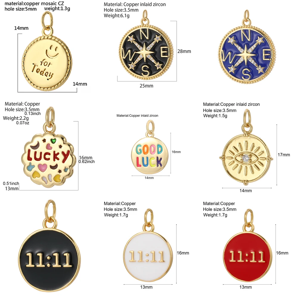 Bohemian Pendant Charms for Jewelry Making Diy Woman Necklace Bracelet Earrings Gold Color Lucky Charm Accessories Dijes