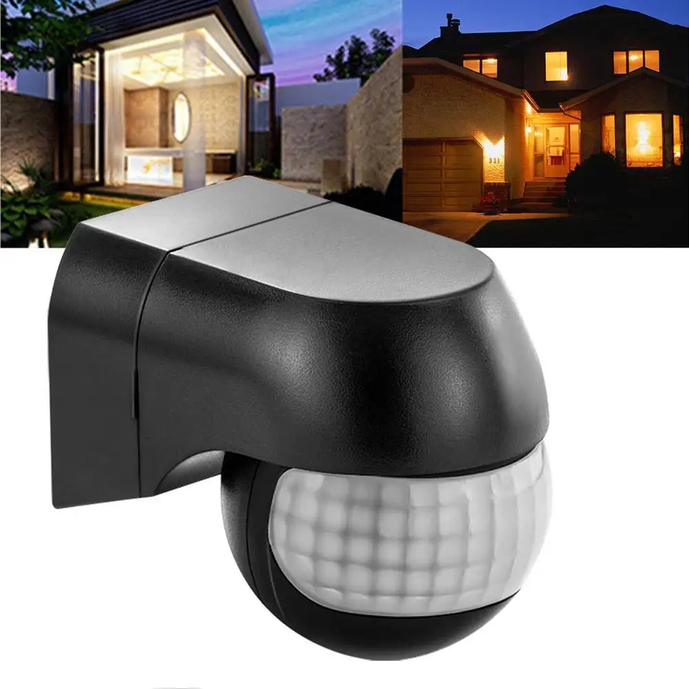 Rilevatori PIR a infrarossi per esterni a movimento lungo 110v ~ 230v Interruttore a parete Sensore LED Timer impermeabile Sensore di movimento a 180 luci