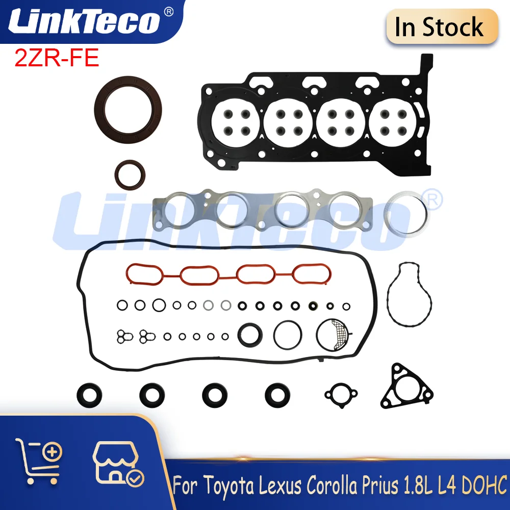 Engine Cylinder Full Head Gasket Set Fit 1.8 L 2ZR-FE For 2010-2020 Toyota Lexus Corolla Prius V CT200h 1.8L HBTO055 HS26515PT
