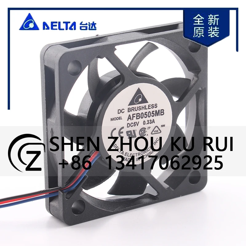 Original New Delta 12V 24V 48V DC 5V 0.33A AC EC 5015 50X50X15MM 5CM USB Double Ball Bearing Mute Inverter AFB0505MB Cooling Fan