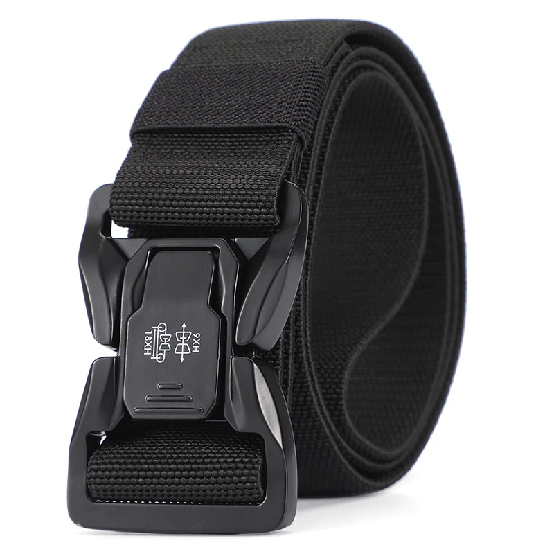 

Tactical Belt Metal Buckle Quick Release Elastic Belt Casual Tooling Training Belt Men's Trousers Belt
