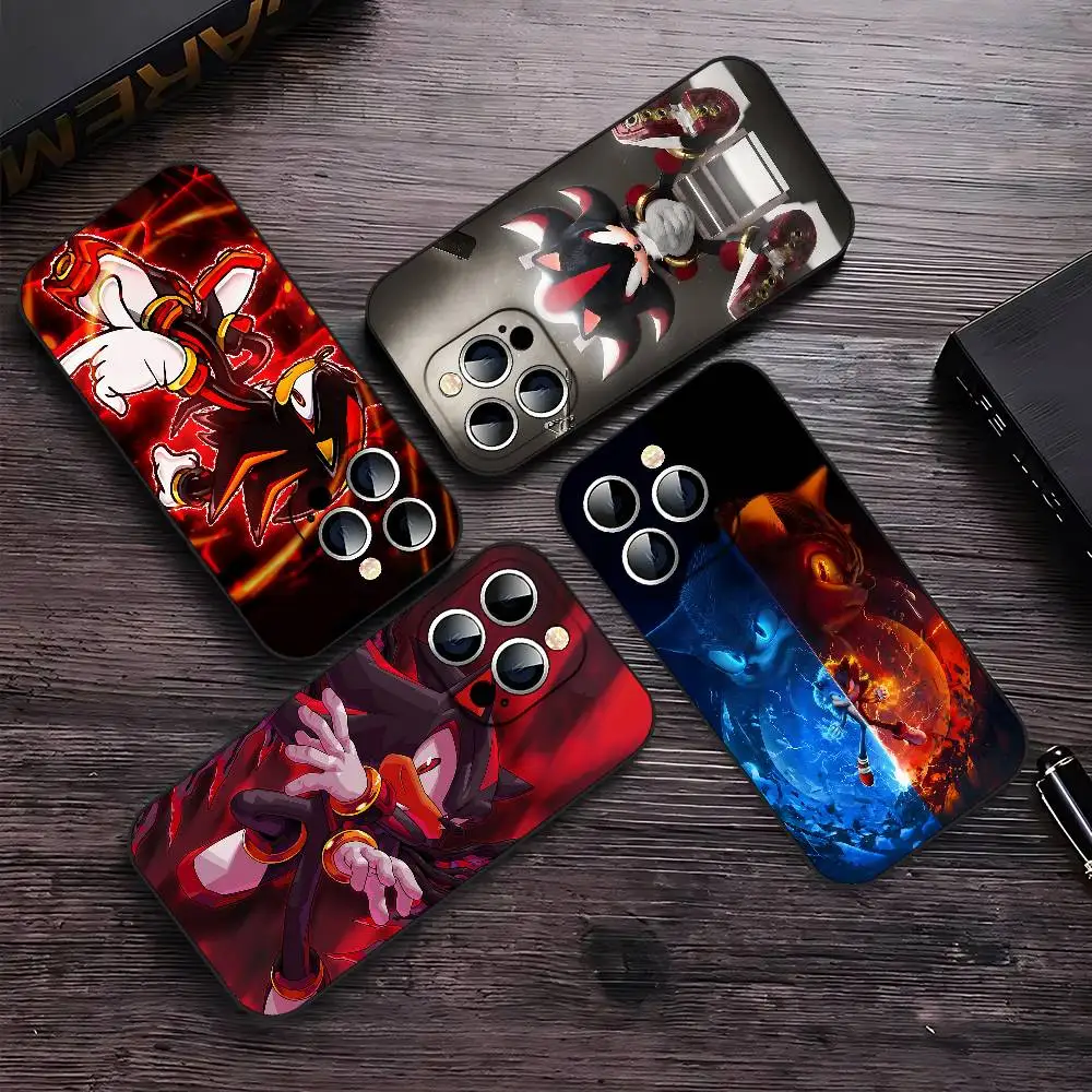 Anime The H-Igel S-Shadow Handyhülle Schwarz, die für iPhone 17,16,15,11,13,14 Pro Max, Plus, X, Xr, Xs Max, 13 Mini passt