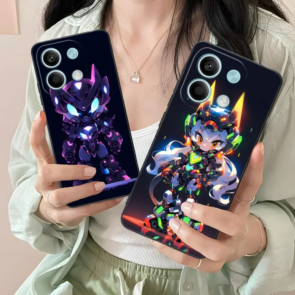 Funda para Teléfono Móvil con Diseño de Robot Bebé de Anime para Xiaomi Redmi Note 14 13 12 11 S Pro Plus 4G 5G, Funda Protectora de Lujo con Impresión Colorida