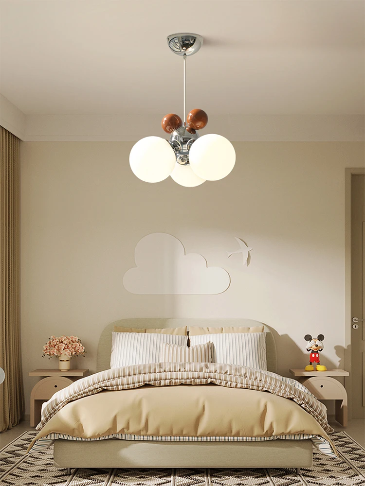 Kids Room Pendant Light Cream Style Balloon Cartoon Ceiling Lamp for Boys Girls Bedroom Lighting Decorative Fixture