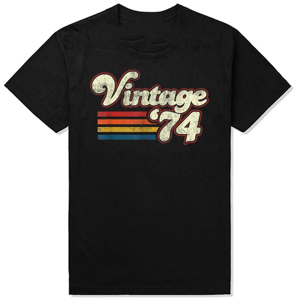 Made In 1974 Limited Edition 50 Years Of Being Awesome Tee Tops Round Neck Short-Sleeve Fashion Tshirt Clothing T-shirts 50733