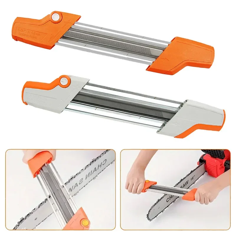 

2in1 Chain Sharpener Chains Grinding Tool Manual Chainsaw Sharpener File Grind Fits Chain Saw File 4.0/4.8 mm Whetstone