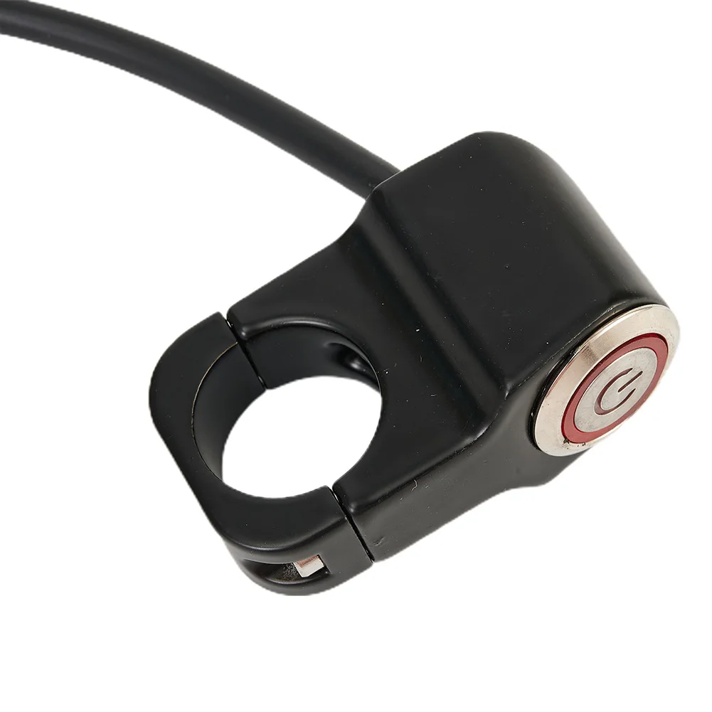 On/Off Switch Waterproof 22mm Motorcycle Aluminium Alloy Handlebar Switch On/Off Headlight-Hazard-Fog Red LED