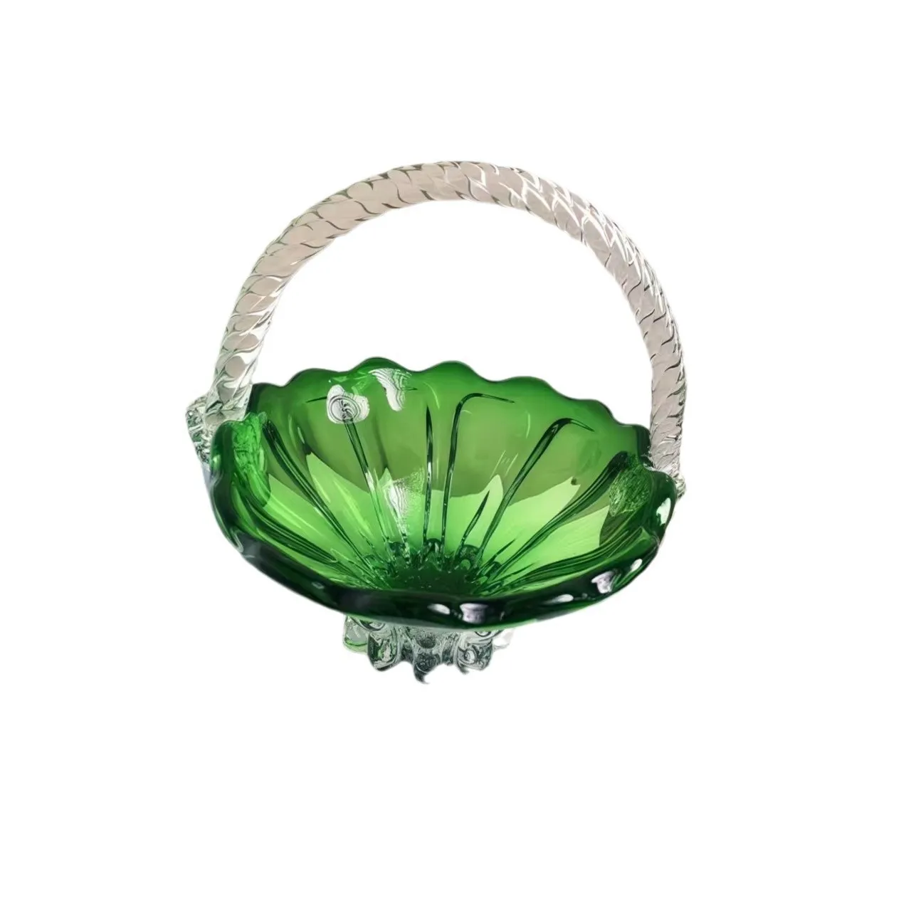 

Modern glazed creative hand basket fruit plate light luxury home art fruit plate decorative ornament living room storage fruit b