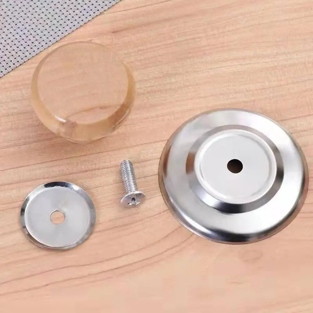 2 Pcs Pot Head Cap Pot Cover Handle Kitchen Accessories Universal Wood Pot Lid Knobs Replacement Cap with Screws Cookware Part