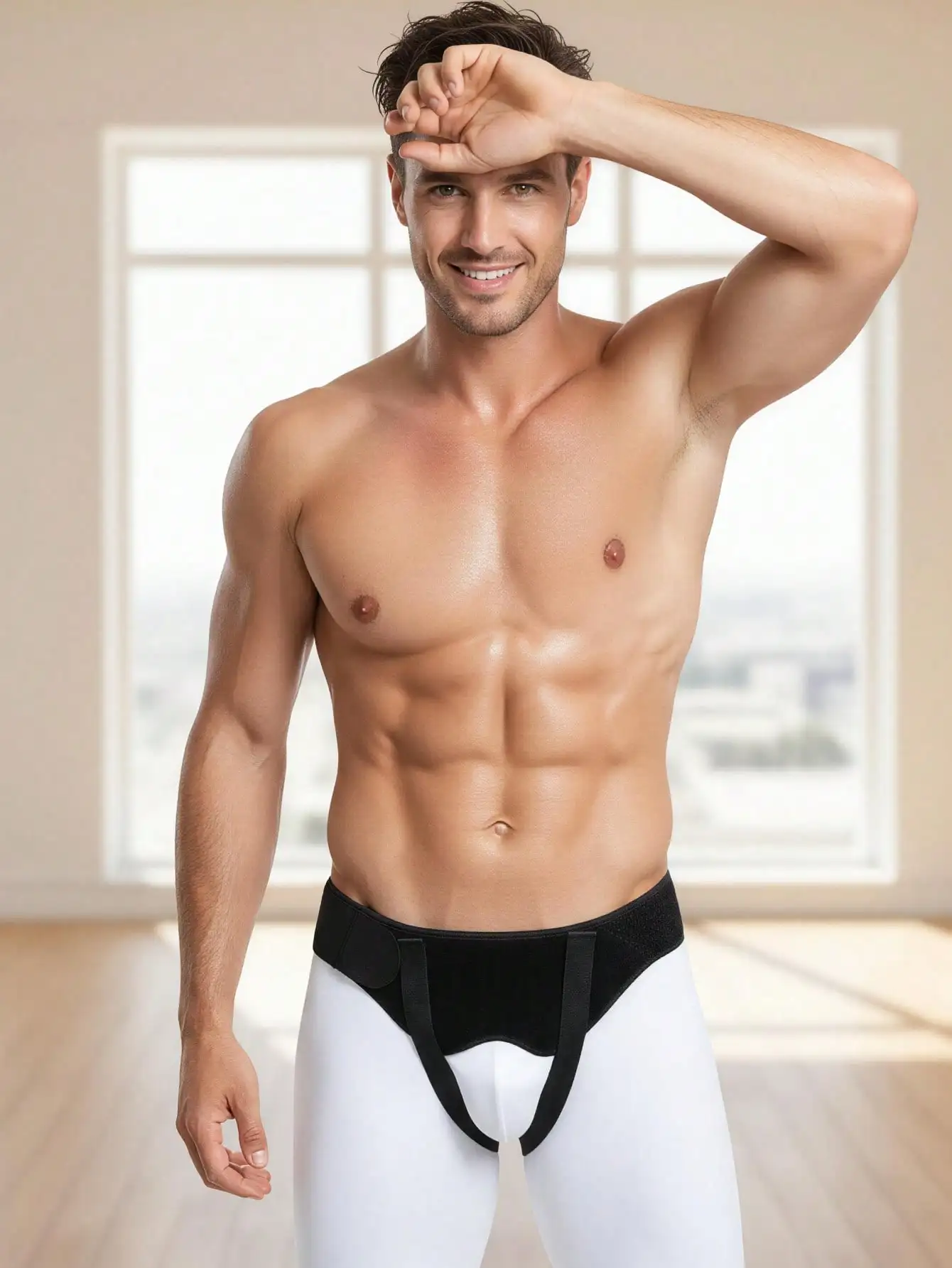 1 Post-Surgery Hernia Support Belt, Arch Design & Target Hernia Zone Compression – Heavy-Duty Pressure Support Ideal for hernia recovery, inguinal hernia, umbilical hernia & navel hernia Surgical-grade hernia truss, machine washable, black & white availab