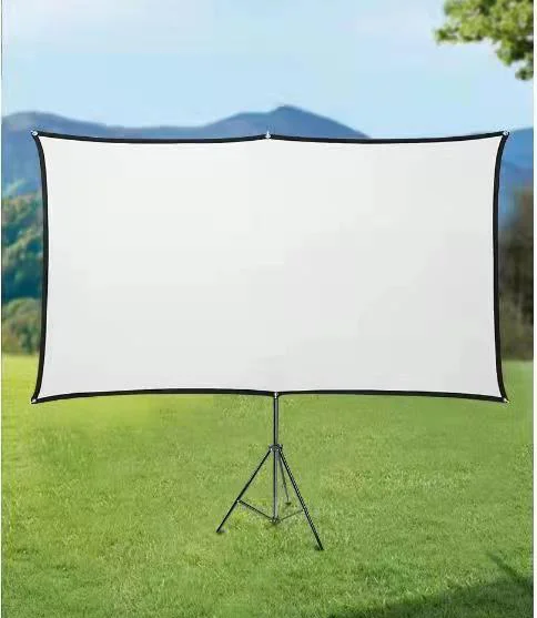 2026Mini New 100 Inch Foldable Stand Tripod Home Projector Screen Curtainpromote sales
